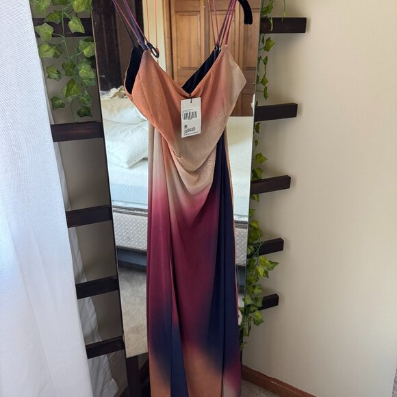 Multicolored Strappy Back Princess Polly Maxi Dress // Size 8 - Picture 1 of 5